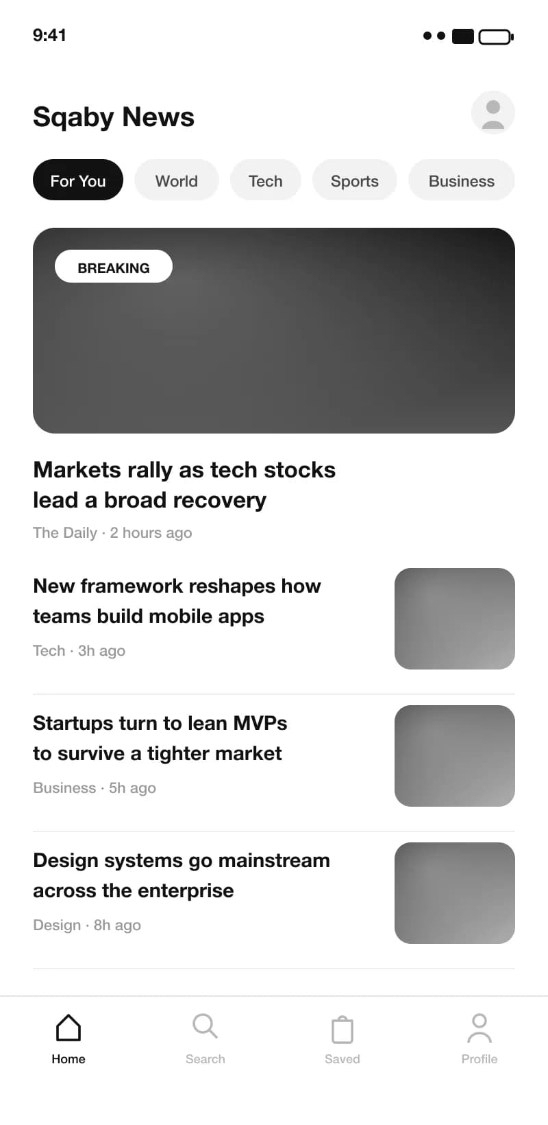 Sqaby News app